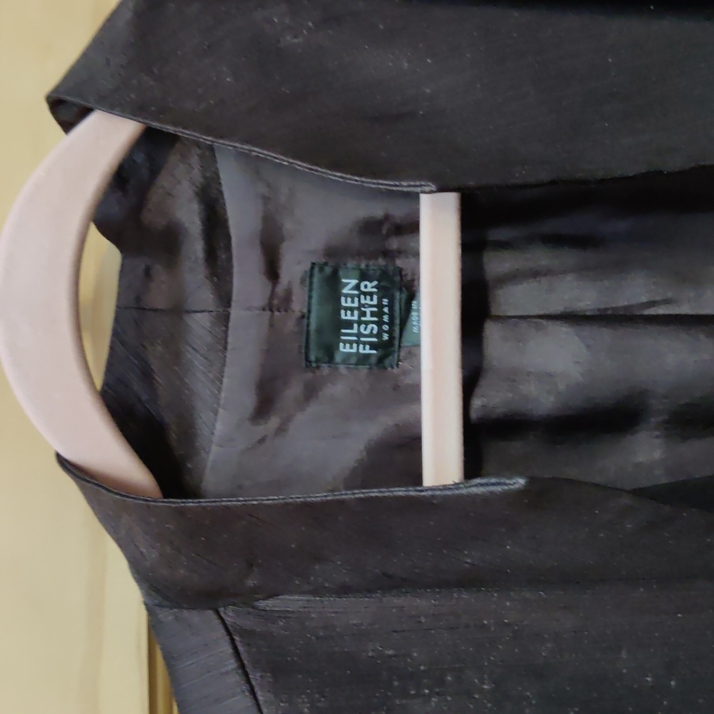 Eileen Fisher Silk Jacket Blazer 1x Rich Brown